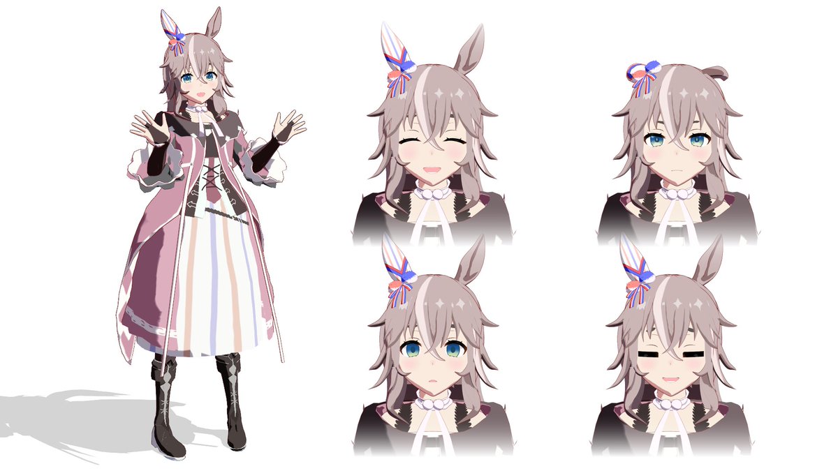 gamingyossi's tweet photo. 今回は割とうまく造形出来た気がする_(:3 」∠)_
(※気がするだけ)
規約厳守でご自由にお使いください！
(※素人クオリティなのはご了承ください。)

配布動画→ https://t.co/Km1R6aymoB
モデル配布先→ https://t.co/nLOJPVU911

#ウマ娘 #MMDウマ娘 #ワンダーアキュート https://t.co/xFOIoKC9E5