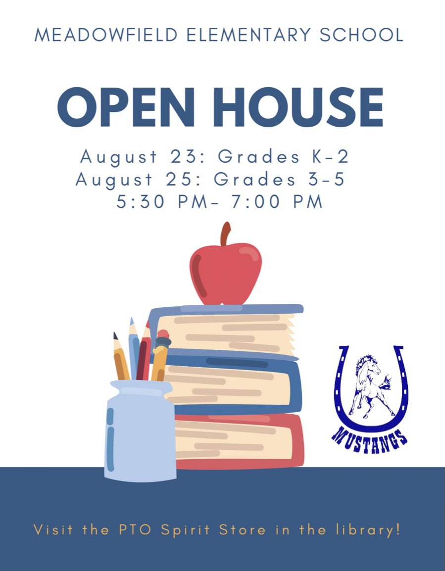 MrsLakishaCook's tweet photo. Kindergarten through 2nd grade Mustang Families we are excited to welcome you into our building tonight! See you soon! @MeadowfieldElem @EbonyBBrown @RichlandOne #YearOfAcceleration #EveryChildEveryDay #GoMustangs https://t.co/RMprr7ffoS