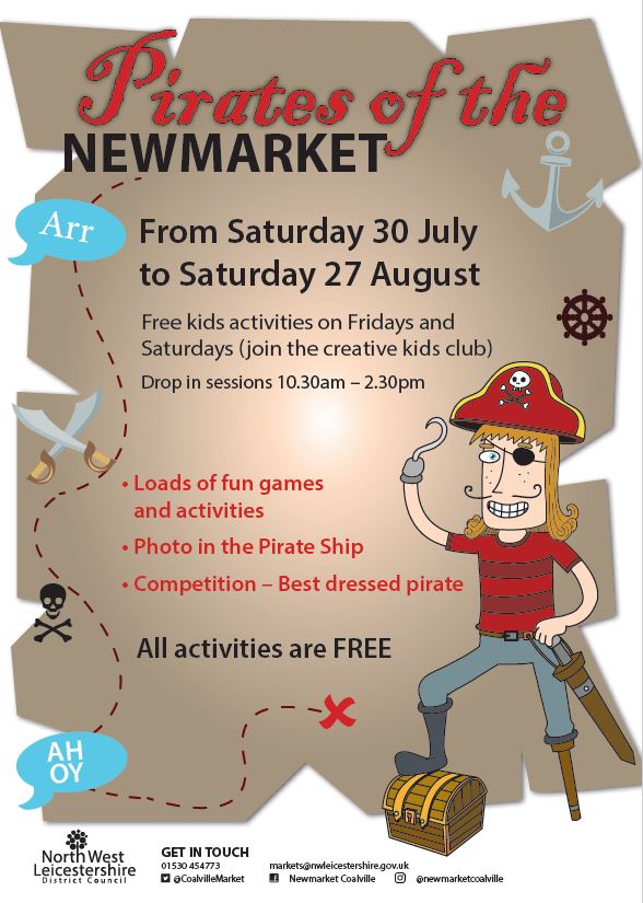 ⚓🦜 Pirates of the Newmarket! ⚓🦜

This Friday and Saturday (26 and 27 August) is the last chance to take advantage of our free pirate themed activities!

Have you been to visit us for one of these sessions? Let us know your feedback below!