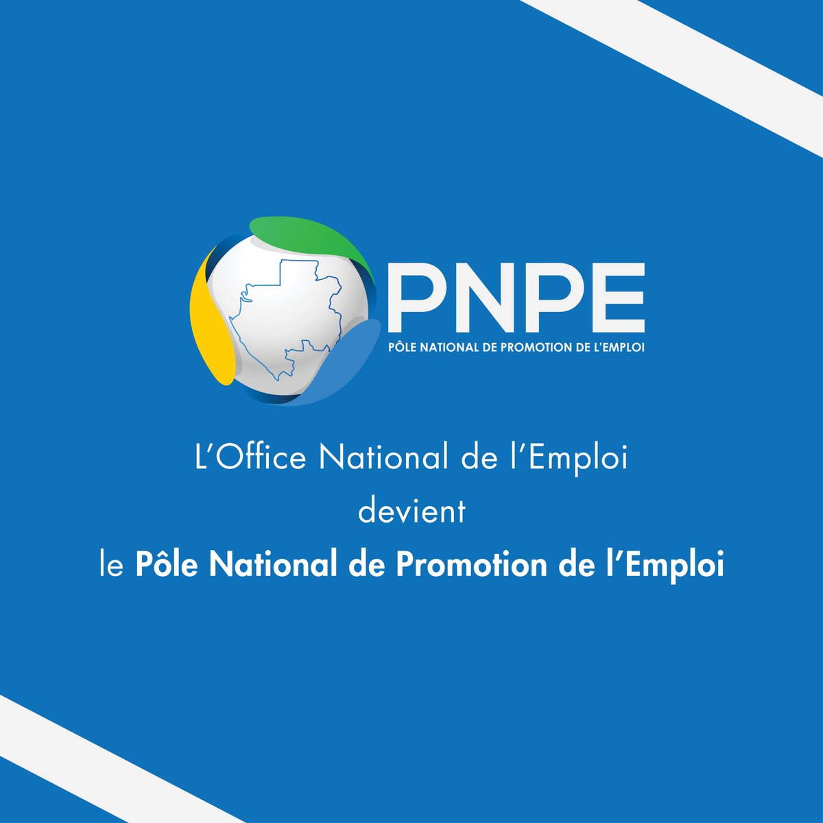 Emploiaugabon's tweet photo. L'ONE devient le PNPE, conformément à la Loi n°010/2022 du 05 août 2022 portant création du Pôle National de Promotion de l’Emploi.
Les prérogatives et les actifs dont jouissaient le FIR et l'ONE ainsi que leurs passifs sont transférés au PNPE. https://t.co/IYLgVRPR5a