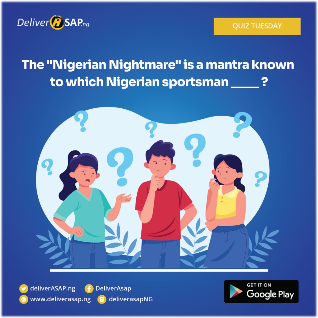 deliverasapng's tweet photo. Trivia Tuesday is here again! 

Let's have your opinion in the comment section, we would be watching closely.
-
-
-
-
-
-
 #deliverasapng #lastmilefulfillment #startup #importation #logistics #ecommerce #GoogleSearchEngine #triviatuesday #TuesdayTrivia https://t.co/LVWMt7gC2S