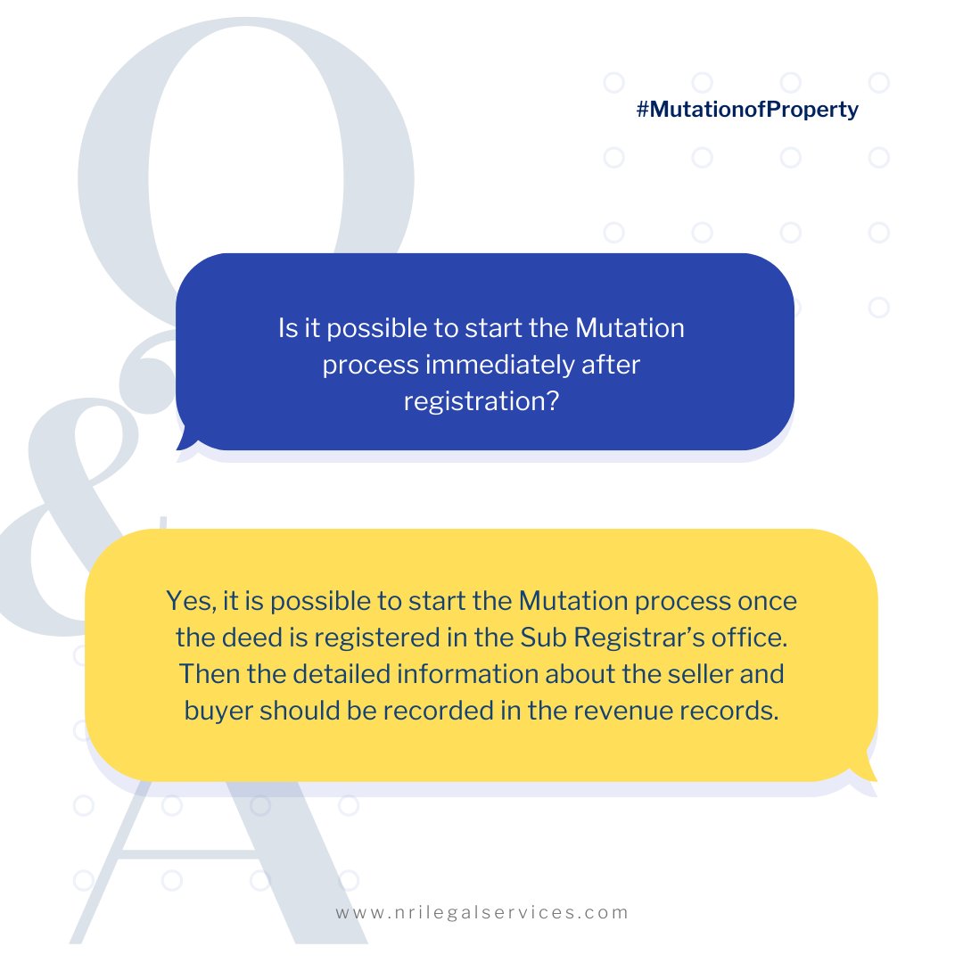 NRILegal's tweet photo. Do you know the facts pertaining to Mutation Of Property. Get all the answers about mutation of property here.
Read more: https://t.co/v3IBS9lM0s
#MutationofProperty #TransferofProperty #OwnershipTransfer #FAQs #PropertyinIndia #NRI #India #NRILegalServices #LawFirm https://t.co/I4iNmXucc9