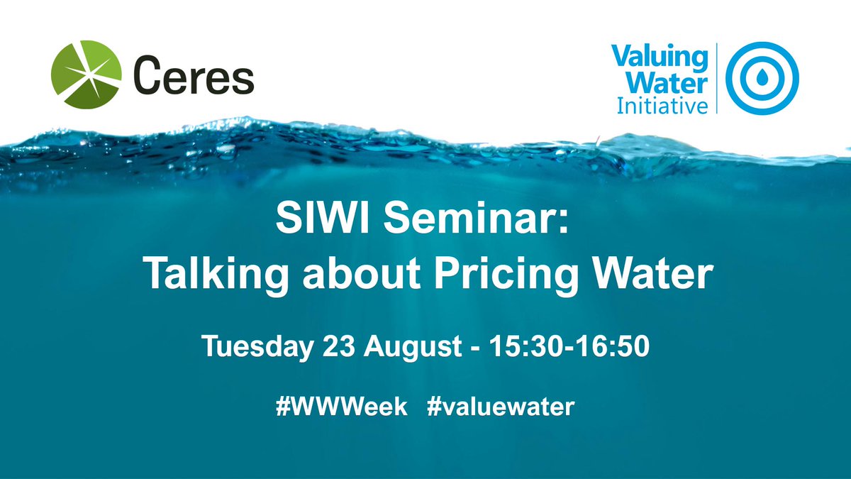 World Water Week 2022 is now underway! 💦 Join us with @CeresNews to explore how we can better price and value this precious resource 🌍 @henkovink @kirstenjames_CA @GEPF_SA @ACTIAM @CocaColaCo #WWWeek #WWWeek2022 👉 bit.ly/3wq0C8h