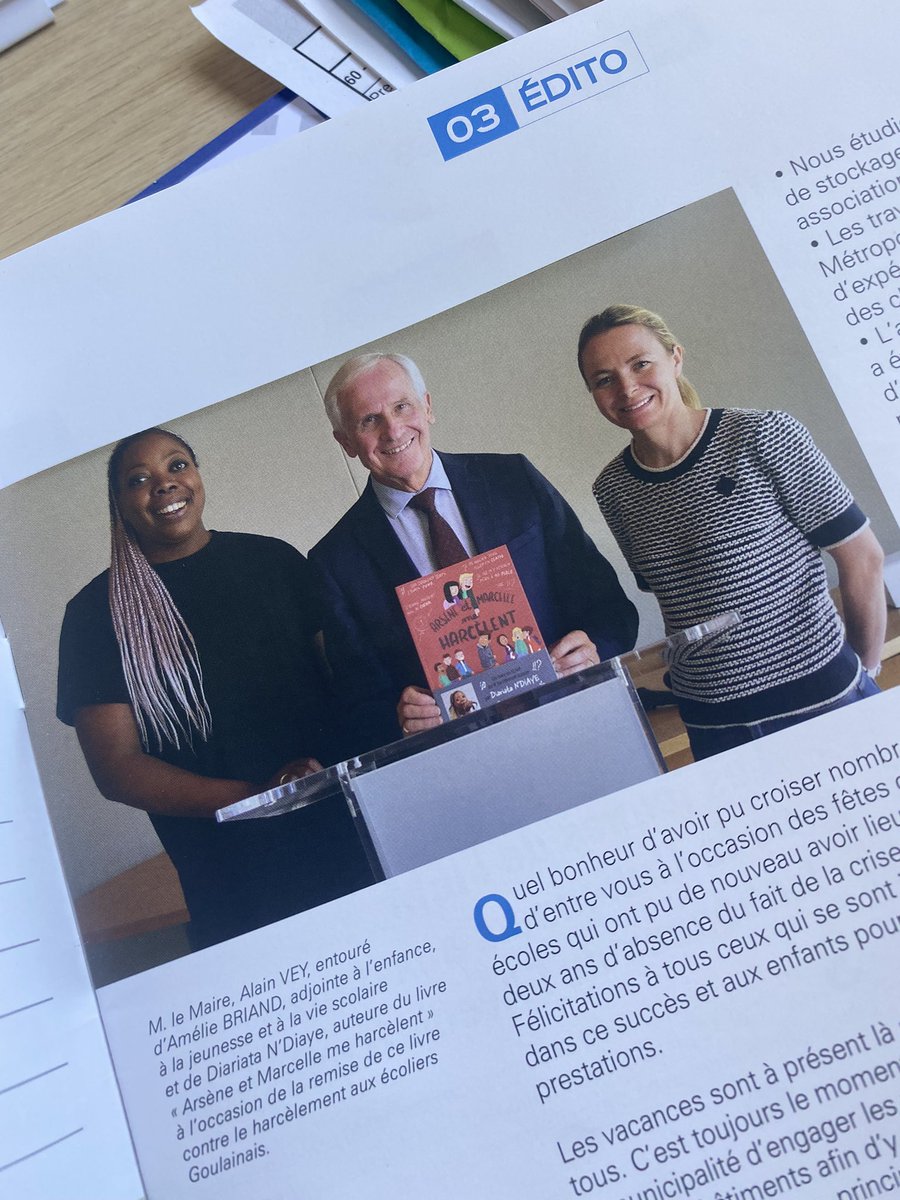#HarcelementScolaire
« Je salue l’initiative de la ville de <a href="/BasseGoulaine/">Basse-Goulaine</a> à se faire le relais de ce sujet auprès des équipes pédagogiques et des élèves. J’espère que d’autres collectivités prendront exemple afin de s’attaquer à ce fléau »
#ArseneEtMarcelle <a href="/editionsgrund/">Editions Gründ</a>