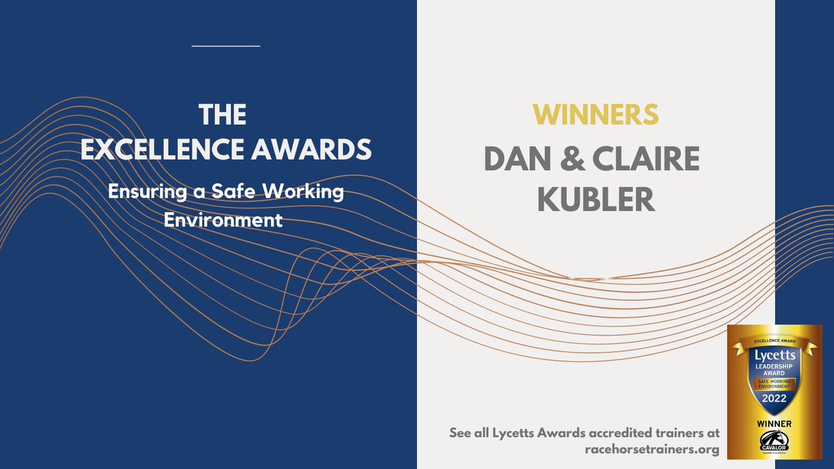 Dan &amp; Claire Kubler win the Excellence Award for Ensuring a Safe Working Environment

Well done everyone at <a href="/KublerRacing/">Kubler Racing</a> 👏

The Excellence Awards are generously sponsored by Cavalor 👉
facebook.com/cavalor.race

#LycettsAwards <a href="/LycettsInsure/">Lycetts Insurance Brokers and Financial Services</a>