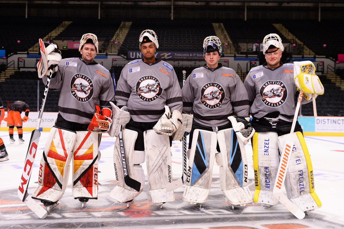🍊🏒 The Fab 4

Steelers goalies for the 2022-23 season - Season Starts on Sunday 28th August - Face Off 4pm at the <a href="/SheffieldArena/">Utilita Arena Sheffield 💙</a> with tickets available HERE: ticketmaster.co.uk/venueartist/43…

#BleedOrange