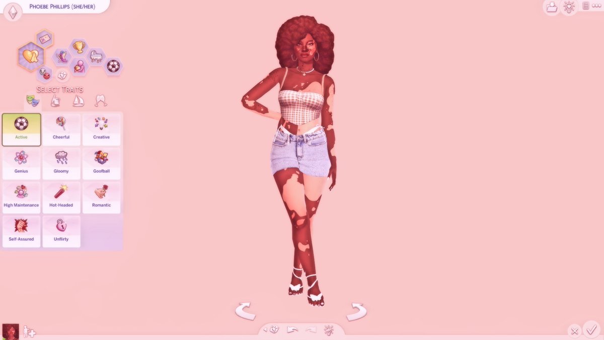 fridal0ll's tweet photo. Yes, I have too many active legacies. Am I gonna start a new one anyways? Ofc I will. 
Meet: Phoebe Phillips - She/Her
Phoebe is my first gen for a skill based legacy! :D She is the gen for Wellness and Dancing! She will need to max both those skills! <3
#thesims #thesims4 #ts4 https://t.co/yQW1DkCBbi
