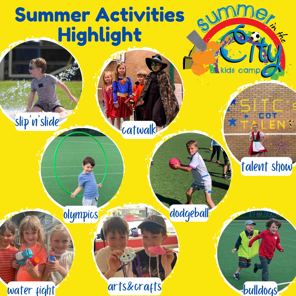 🌈 Summer 2022 Top Picks

As we wrap up summer 2022 we wanted to share some of our campers favourite activities. From water fights to talent shows, it was a summer full of fun and games 🤩

We hope everyone had an amazing time with us and we look forward to hosting you soon🎉