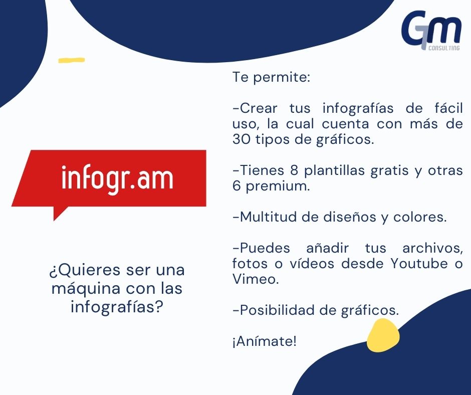 GmconsultingEs's tweet photo. ¿Quieres ser una máquina con las infografías? 
➡️Utiliza INFOGRA.M 

¡Anímate!🚀🙌

#GMConsulting.es #protecciondedatos #protecciondedatospersonales #recursosdigitales https://t.co/qSzk7kgtRa