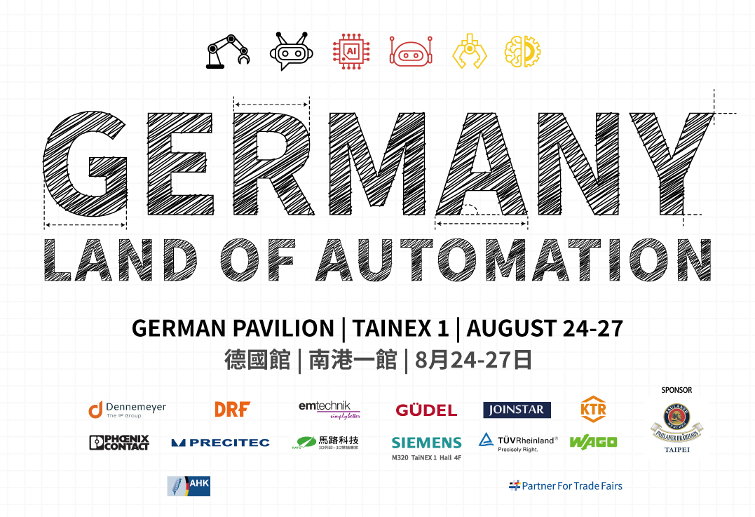 DE_Taiwan's tweet photo. The Taipei Industrial Automation Show 2022 begins tomorrow! The exhibition will last for 4 days, and will take place at the Taipei Nangang Exhibition Center.
We are looking forward to seeing you at our German Pavilion! More information: https://t.co/UbjqjaecAg
#PartnerInTaiwan https://t.co/mgyrY51Qnu