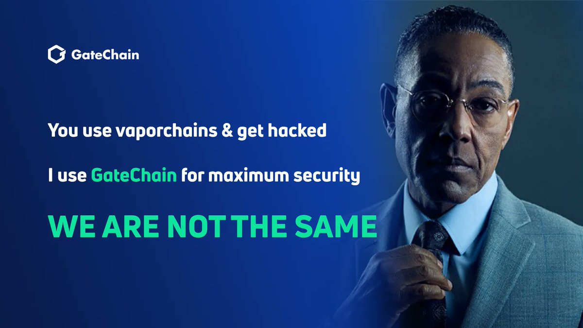GateLayer's tweet photo. Why use vaporchains and risk things like hacks and wallet drains?

You could easily be on #GateChain and enjoy maximum security!!

Join the fam 👇👇

https://t.co/AtaerDCzHI https://t.co/vGsgIQMkCY