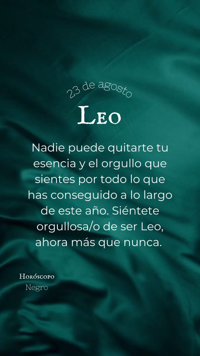 El horóscopo diario del 23 de agosto para #Leo ♌🔮✨  #horoscopodiario #horoscoponegro #horoscopo