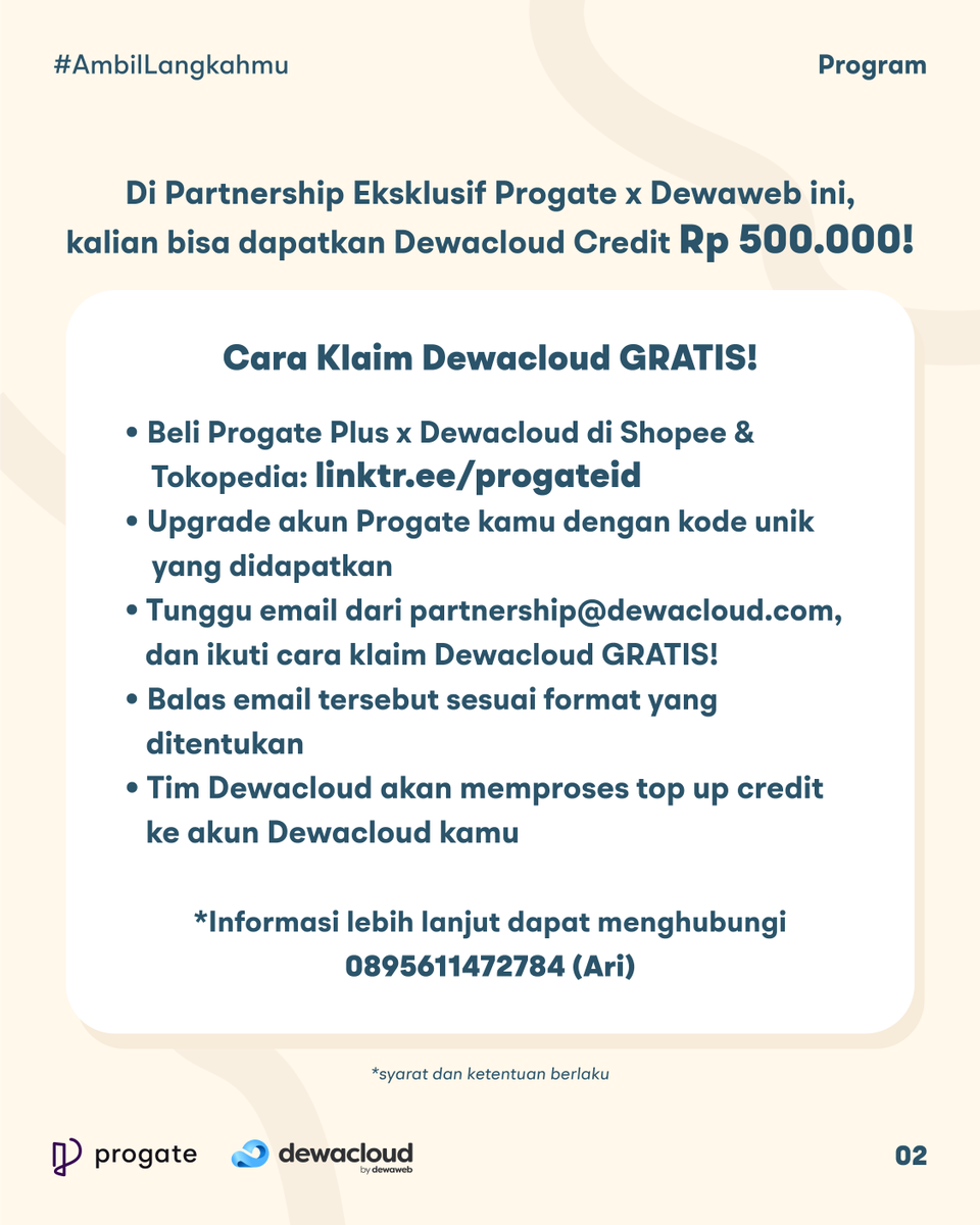 readysetcodeid's tweet photo. Masih inget banyak yang spesial di bulan ini?
Salah satunya bundling Beli Progate Plus di Shopee &amp; Tokopedia, dapet GRATIS Rp500.000 Dewacloud credit!

Beli di: https://t.co/dICYjT465L 

#prog8 #anniversary ​​#youcancodewithus #ambillangkahmu #bootcamp #workshop #event https://t.co/0BZ1TJZiDY