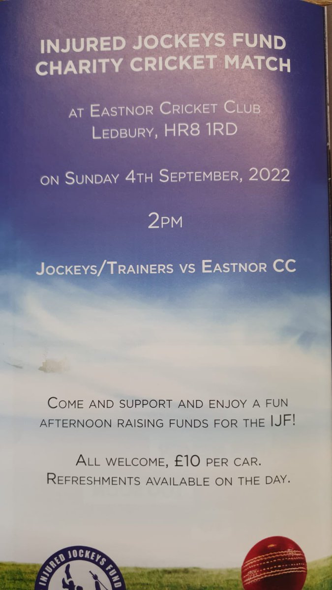 Back again for another year and a great charity that help so many people. Retweets appreciated 🏏