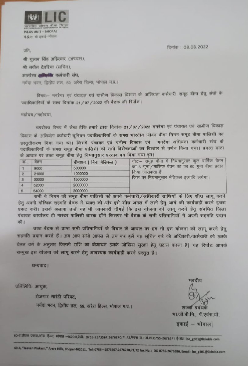 #LIC_Policy for #NREGA_Employees