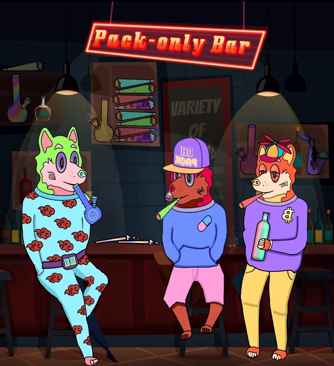 Art ready ✅
Pack growth ✅
Major partnership ✅
Website ready to mint ✅
Stacked enough dope for launch ✅

We worked hard for our Fam and the future. Now it's time to relax for a moment in the Pack-Only Bar. 

Will you join us soon? 🐺🚬🌱🐾