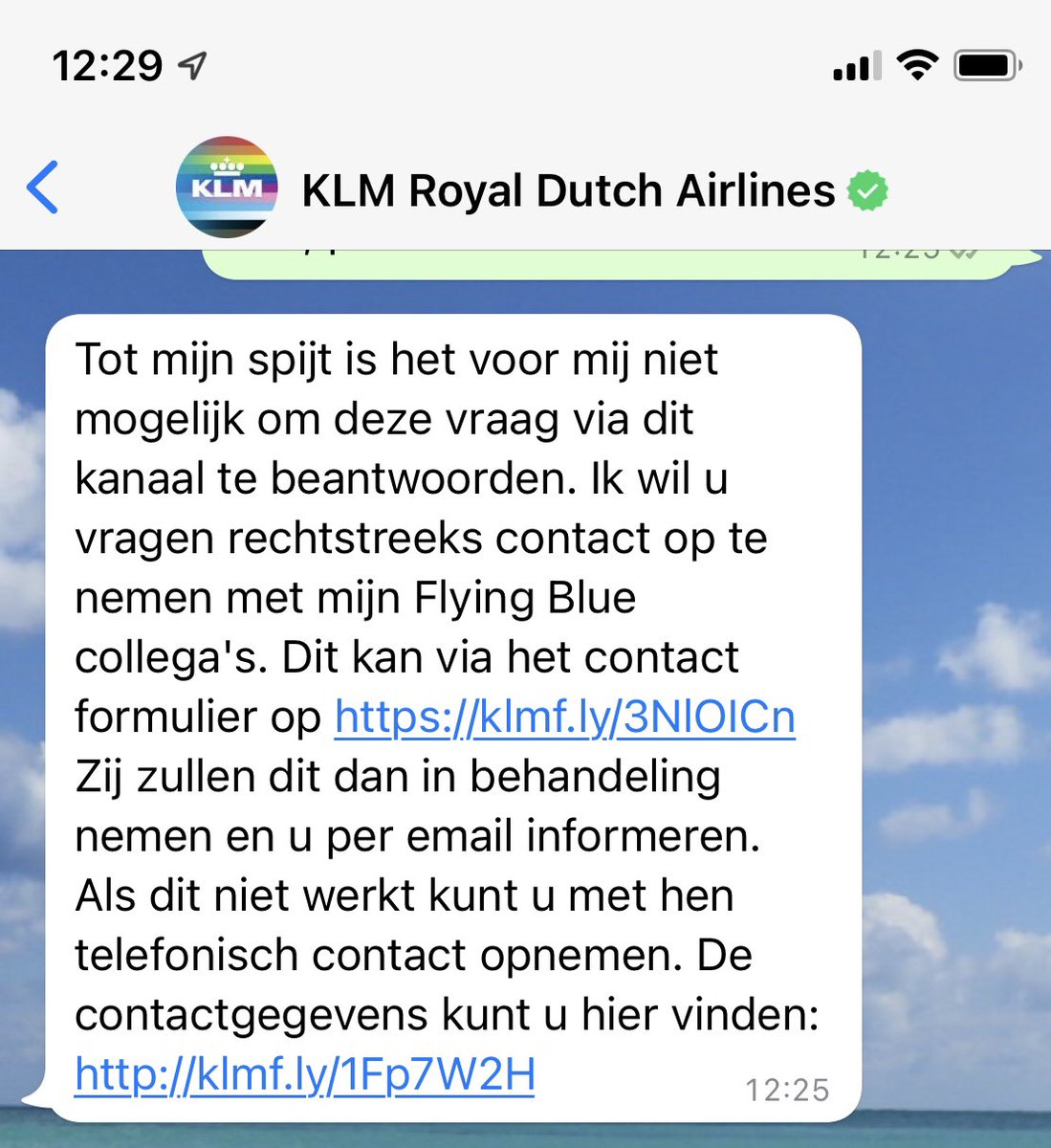 Na 2 maanden wachten op antwoord van <a href="/KLM/">KLM</a> op een vraag krijg je onderstaand antwoord. Toch wel echt heel teleurstellend.
