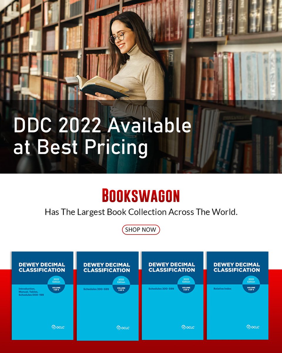 bookswagon_in's tweet photo. The DDC books are available at #Bookswagon. And the books are sold here at discounted price. You can #purchase the entire #collection from https://t.co/NKfVLSdc4R
#DeweyDecimalClassification #englishlanguage #books #DDC #bookreview #International #edition #OCLC #bestsellers @OCLC https://t.co/UNh45bROXT