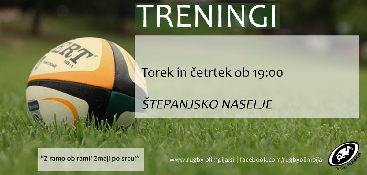 Danes pričnemo s treningi za sezono 2022/23. Vabljeni!
#zramobrami #olimpija #rugby #ljubljana