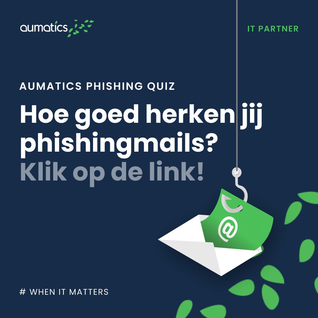 Tijd voor wat serious gaming tijdens de lunch...herken jij de phishingmail? Ontdek het in de phishing quiz op onze site en train jezelf met onze white paper!  
👉📝hubs.li/Q01kJy0C0 #phishing #ITSecurity