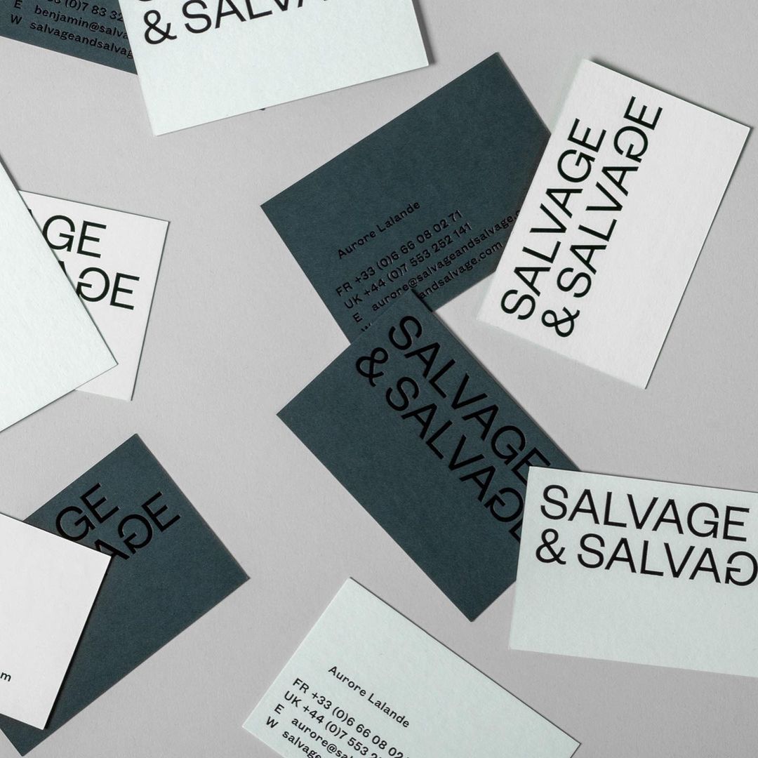 RealtPaperLtd's tweet image. Black hot foil stamp on @colorplanpapers Powder Green, Racing Green, and Cool Grey 350gsm for Salvage &amp;amp; Salvage's graphic identity, designed by @studioplastac and produced by @AtelierBulk. 

#Colorplan #ColorplanColours