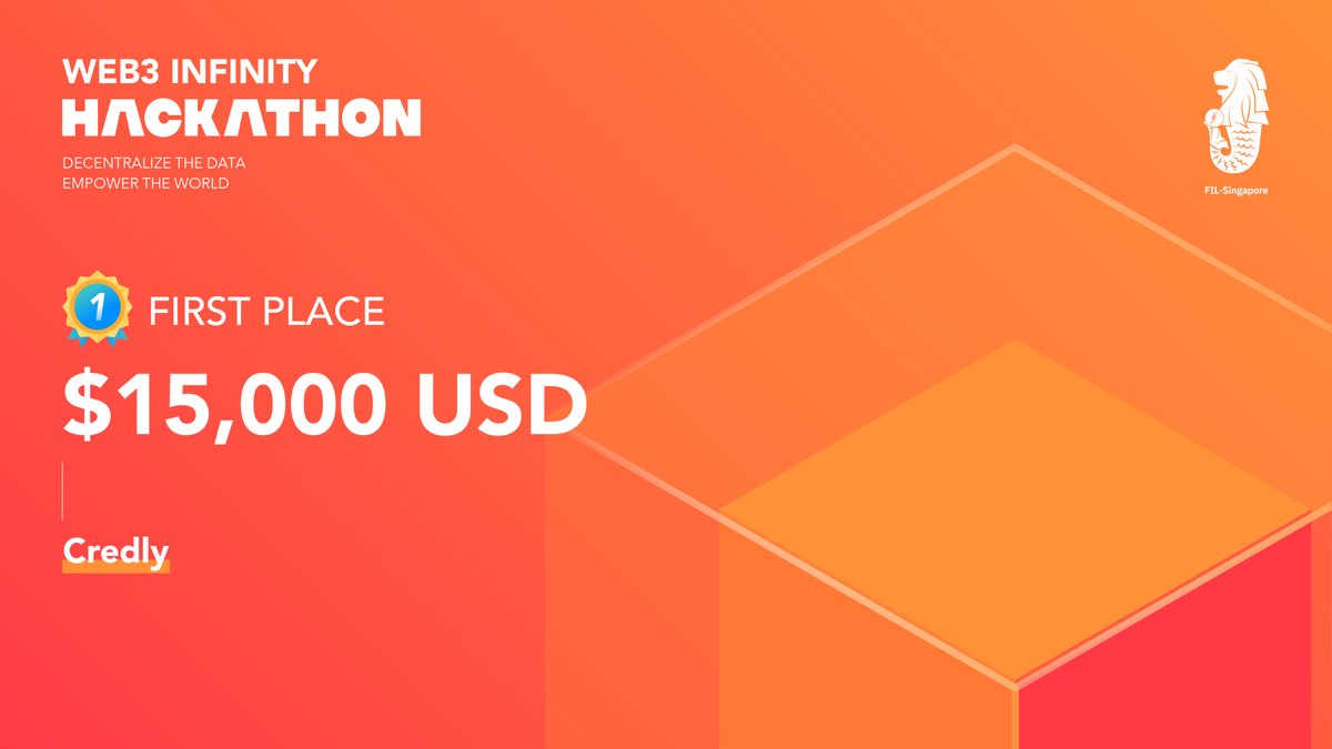 force_ipfs's tweet photo. 🏆🎉Congratulations to Credly for winning 🥇1st place and 💰$15,000 USD in the 2022 #Web3InfinityHackathon!🥳👏🍻 https://t.co/nazdNhcsen