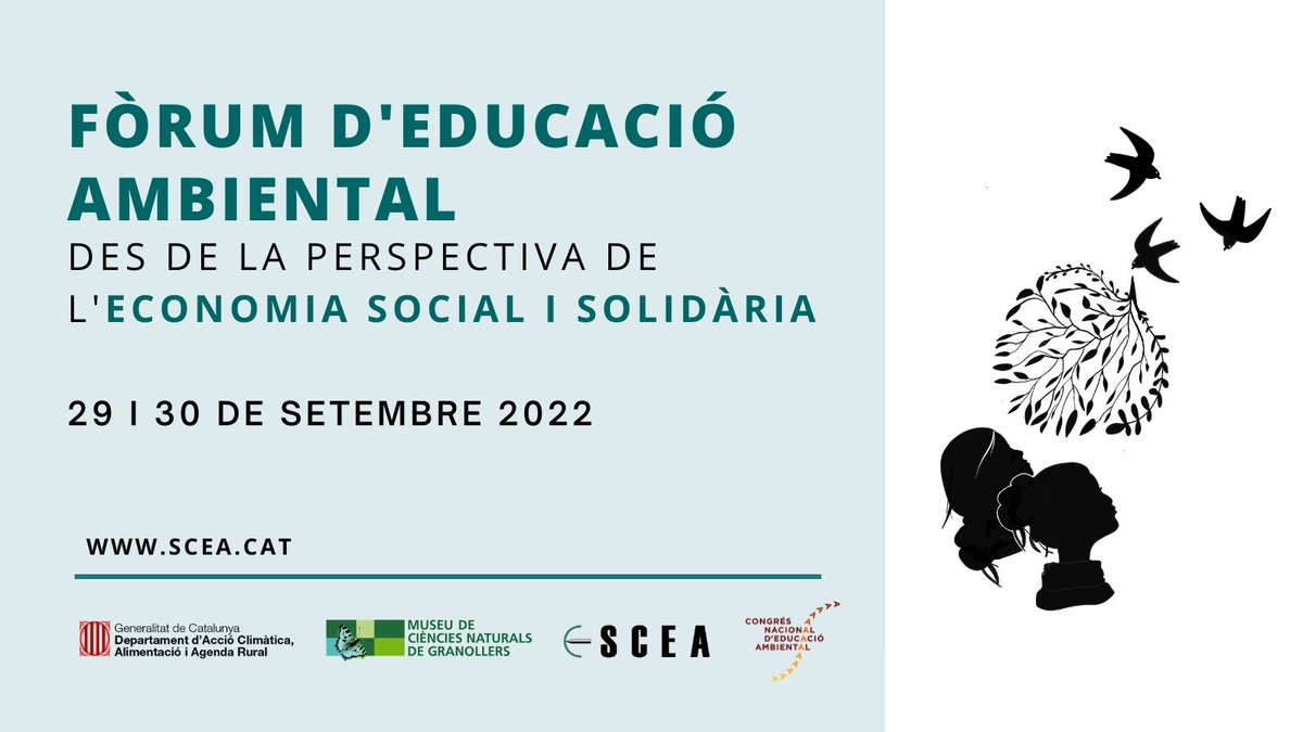 scea_cat's tweet photo. 📢VINE AL FÒRUM D'EDUCACIÓ AMBIENTAL!
Aquest any: #Educacióambiental i #EconomiaSocialiSolidària!
➡️29 de setembre en línia (gratuït)
➡️30 de setembre al @mcngranollers (preus populars😉)
👉Consulta el programa i inscriu-te aquí: https://t.co/3c1zhlmqqB
#sectorEA #Forum22EA #ESS https://t.co/YYYBTPdZSY