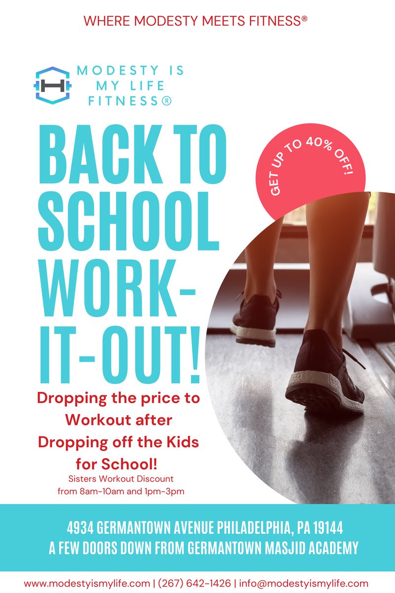AlHayaauHayaati's tweet photo. 🌟Parents on the Grind🌟🏫Back to school is right around the corner⏰📚🚙💨🚌💨We’re right there with you as we’re providing a #GetFitPlan to help support you while you’re #GettingItDone👊🏽 #YouGotThisInshaAllah #Hayaa #Fitness #ModestyIsMyLifeFitness https://t.co/dN1zxsDM0q