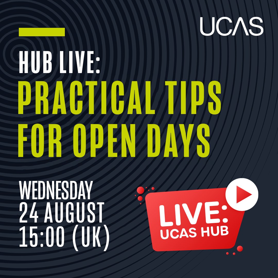 Going to an open day can be the first step to falling in love with a new university. 
 
Join us from 15:00 (UK) on Wednesday 24 August as we share everything you need to know before attending one and the questions you need to be asking✍️ 

Find out more 👉 bit.ly/3f3czFJ