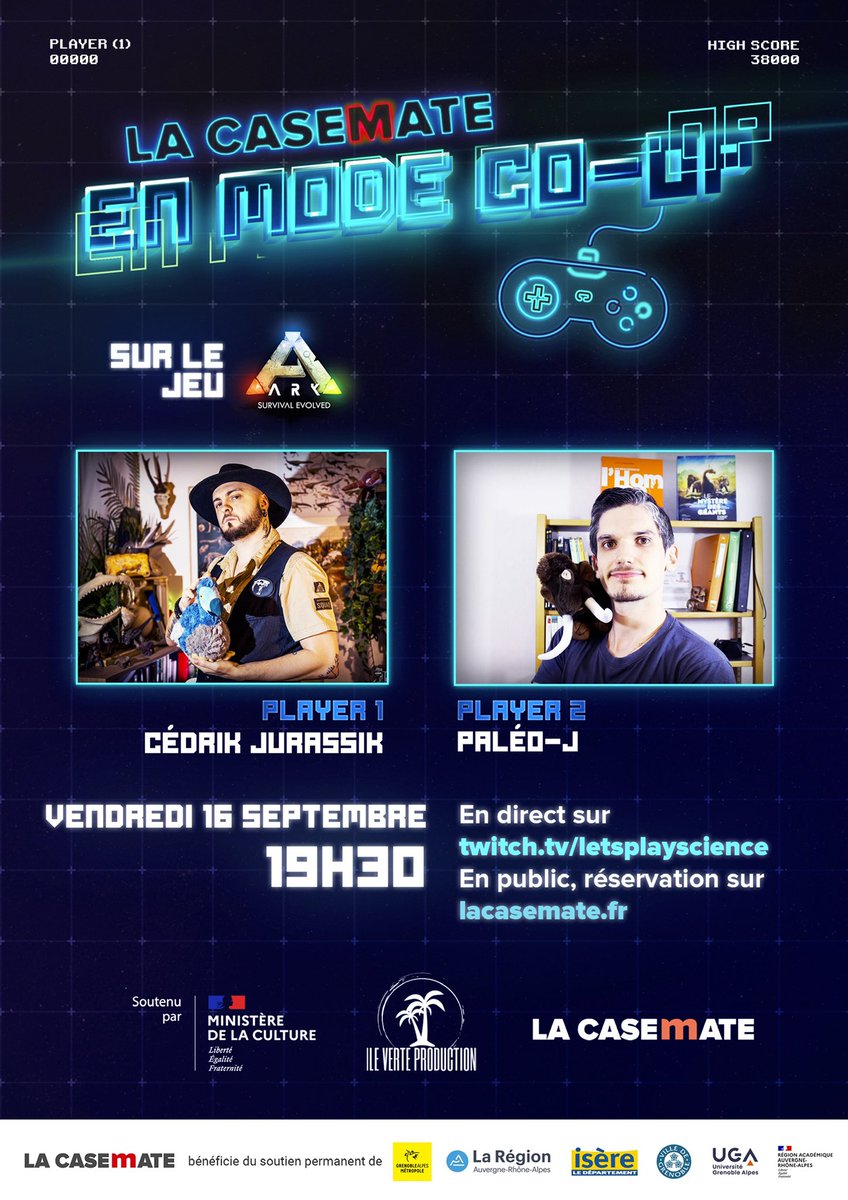 Hey coucou ! Ça va vous ?
Ça vous dit une soirée dino en compagnie des talentueux <a href="/JURASSIK_cedrik/">🦆 Cédrik JURASSIK 🌿</a> &amp; <a href="/paleo_j/">John (Paléo-J) ⛏️🐾🌍</a> ?
Alors rendez-vous le 16 septembre sur notre chaîne ! 😘