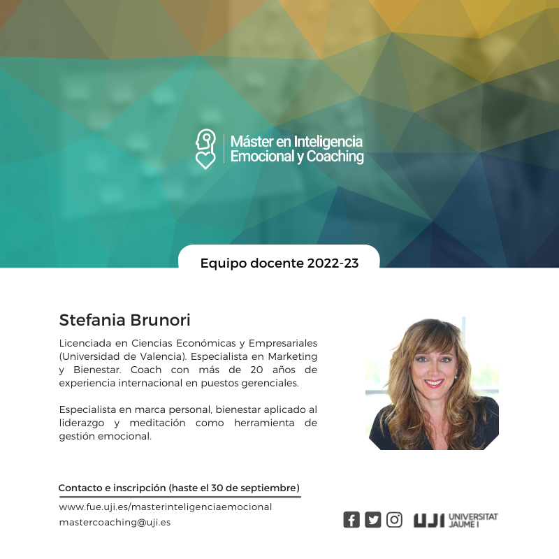 stefingg's tweet photo. Me complace anunciar que formaré parte como docente en el próximo Master en Inteligencia emocional y Coaching @master_IEcoach de la @UJIuniversitat .
Mi módulo se centrará en el bienestar & mindfulness aplicado al liderazgo.
#liderazgo #midnfulness #castellon #formacion https://t.co/KU9gsfRgAq