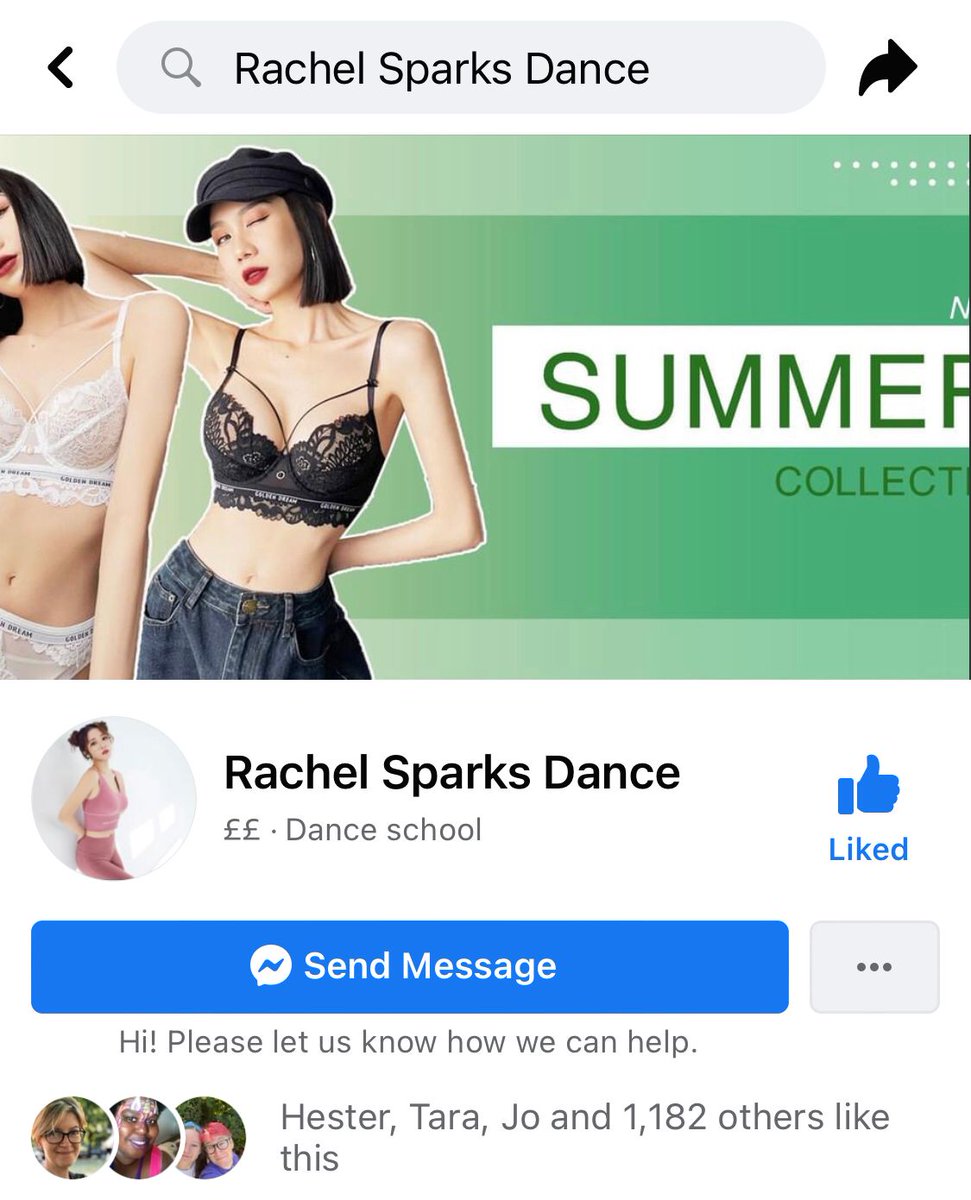 My pro FB page has been taken over by someone selling underwear 🙄 if you follow Rachel Sparks Dance on Facebook, please report the posts that are obviously not me and don't interact with anyone posing as me. <a href="/facebook/">Facebook</a> your hacker reporting procedure is not fit for purpose.