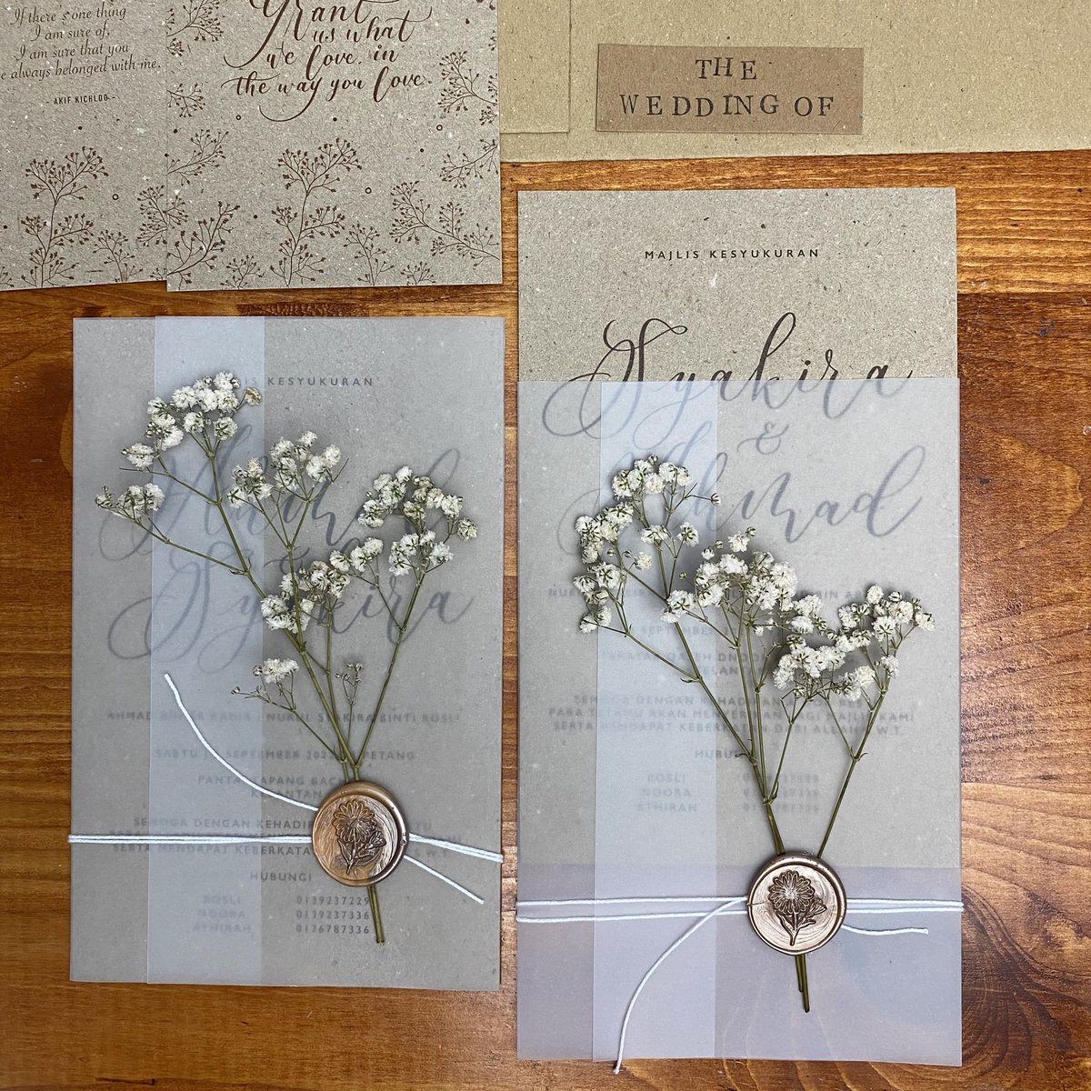 wnnusya's tweet photo. Woot woot 😚. My customer request wedding invitations card like this. Fall in loveeeee teruks dengan design yang ni🥹😍✨

May Allah ease your journey 🌸👰🏻‍♀️
Sesapa nak order jugak, dm je i tau 💚 https://t.co/CCULsKxKoy
