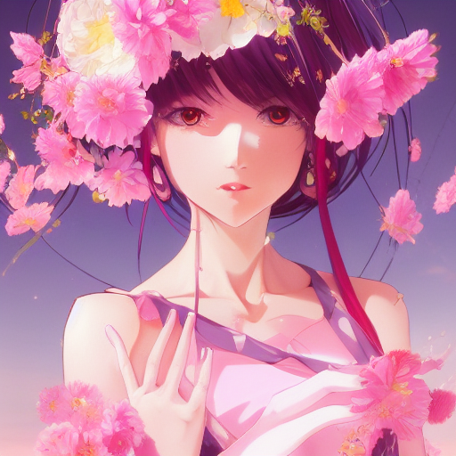 「花冠つけた女の子 #midjourney 」|まっくすのイラスト