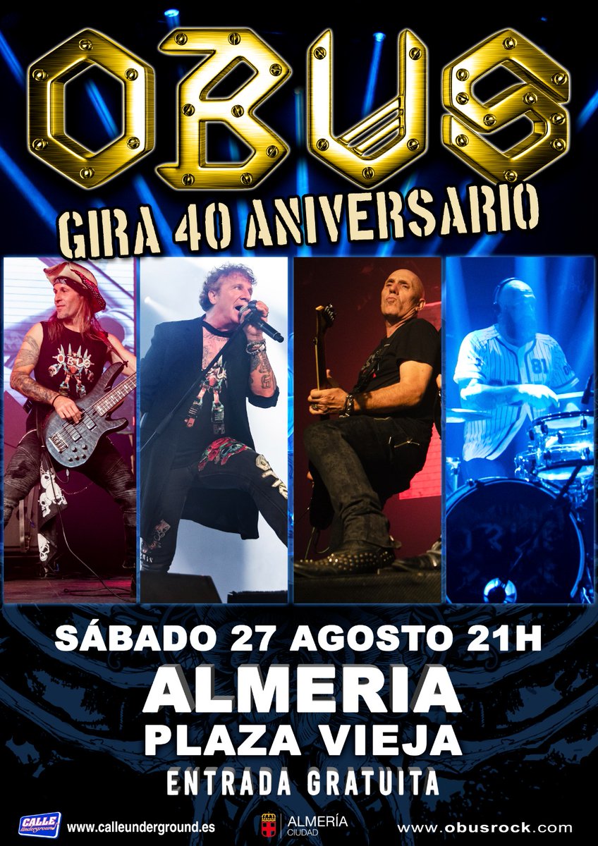 El día 27 nos vemos en #Almeria en Plaza Vieja. ENTRADA GRATUITA