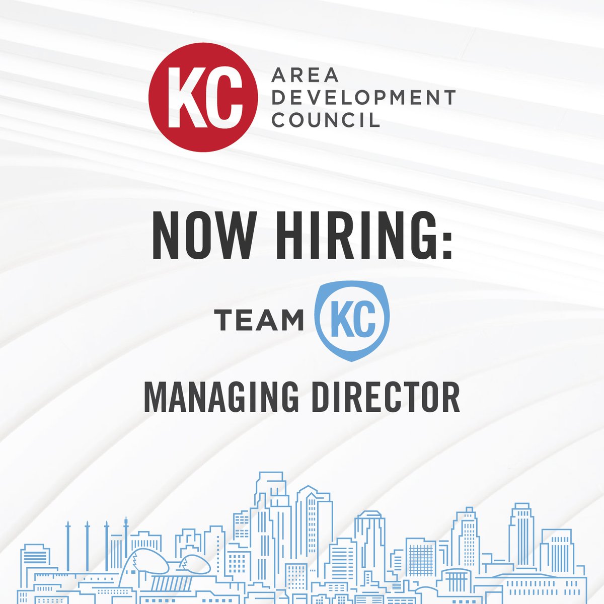 We’re hiring at <a href="/ithinkkc/">KCADC</a>! Managing Director of <a href="/TeamKansasCity/">TeamKC</a> is a key leadership role on our marketing &amp; investor relations team, creating strategies to promote KC as a top lifestyle &amp; career destination. Details: bit.ly/3R0kFSn #KCJobs #JobOpportunity #MarketingJob