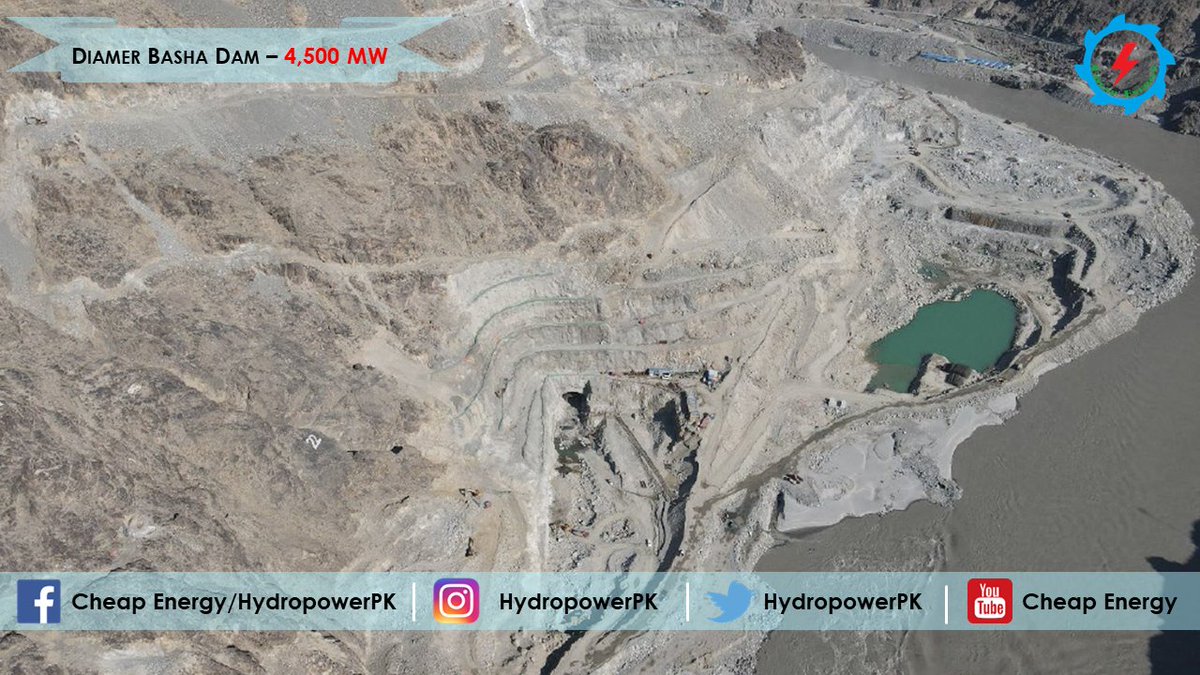 HydropowerPk's tweet photo. 4500MW Diamer Basha Dam – Construction of Diversion Tunnels
An important structure for the construction of the main dam, the total length of Diversion Tunnels 1&amp;2 is about 2000m.
#BashaDam #DGBC #Dam #WAPDA #PowerCHINA #FWO #CheapEnergy #GreenEnergy #CleanEnergy #Pakistan https://t.co/Kc5BL2BL33