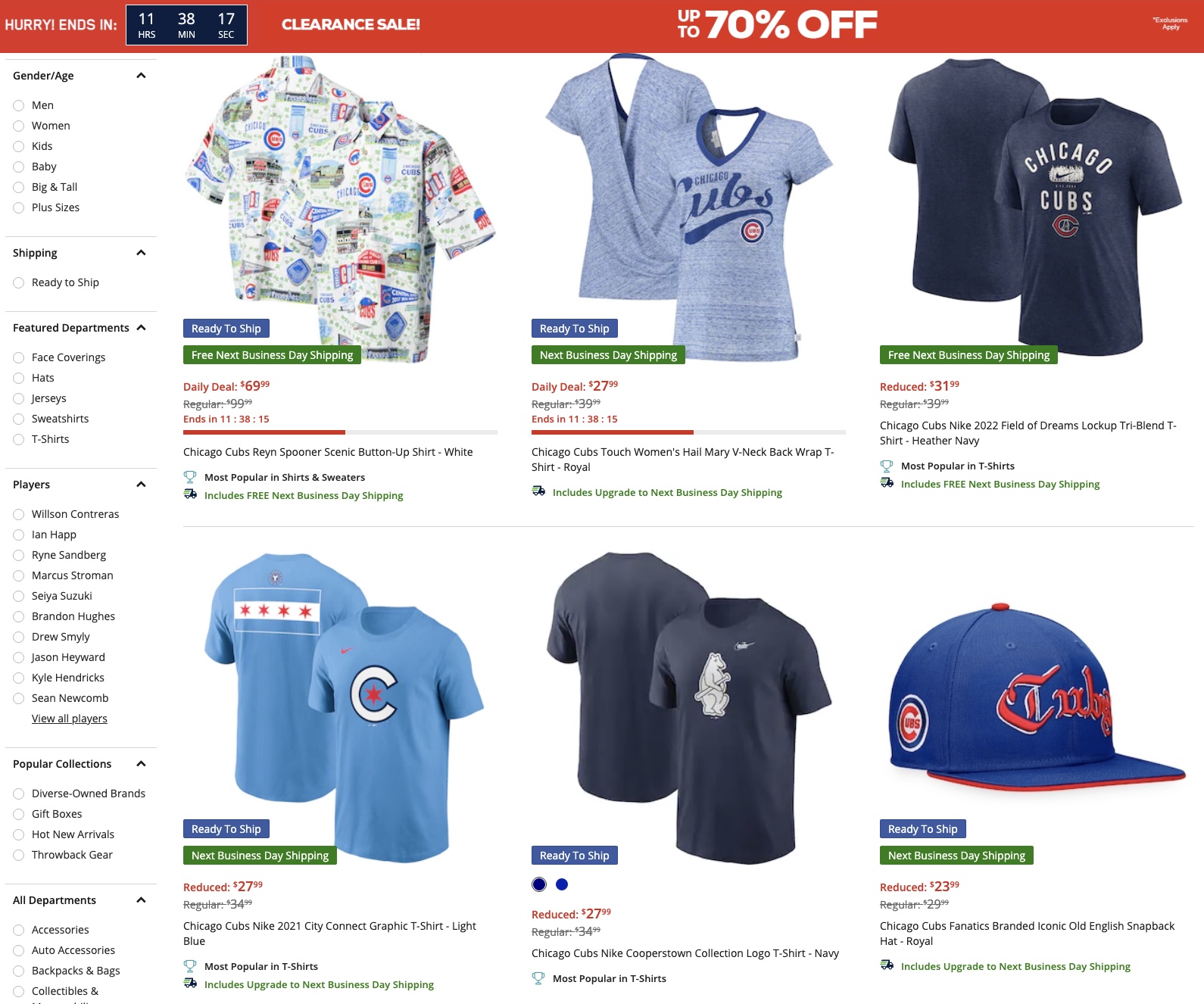 Bleacher Nation on X: Fanatics has flipped a whole bunch of Cubs gear to  clearance today, so heads up:    / X