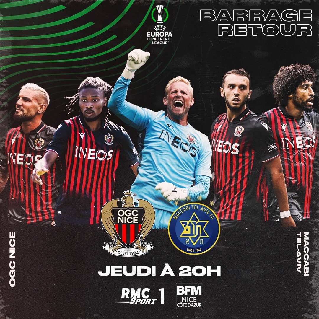 RMCsport's tweet photo. ⚽🎫 JEU CONCOURS EXPRESS - On vous fait gagner 5 x 2 places pour le barrage retour d'UEFA Europa Conference League, Nice v Maccabi Tel-Aviv ce jeudi à 20h (à suivre sur RMC Sport 1)

👉 Pour participer, RT ce tweet + Follow @RMCSport https://t.co/kE1C2COy7D