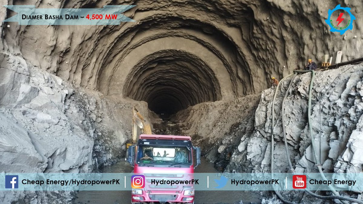 HydropowerPk's tweet photo. 4500MW Diamer Basha Dam – Construction of Diversion Tunnels
An important structure for the construction of the main dam, the total length of Diversion Tunnels 1&amp;2 is about 2000m.
#BashaDam #DGBC #Dam #WAPDA #PowerCHINA #FWO #CheapEnergy #GreenEnergy #CleanEnergy #Pakistan https://t.co/Kc5BL2BL33