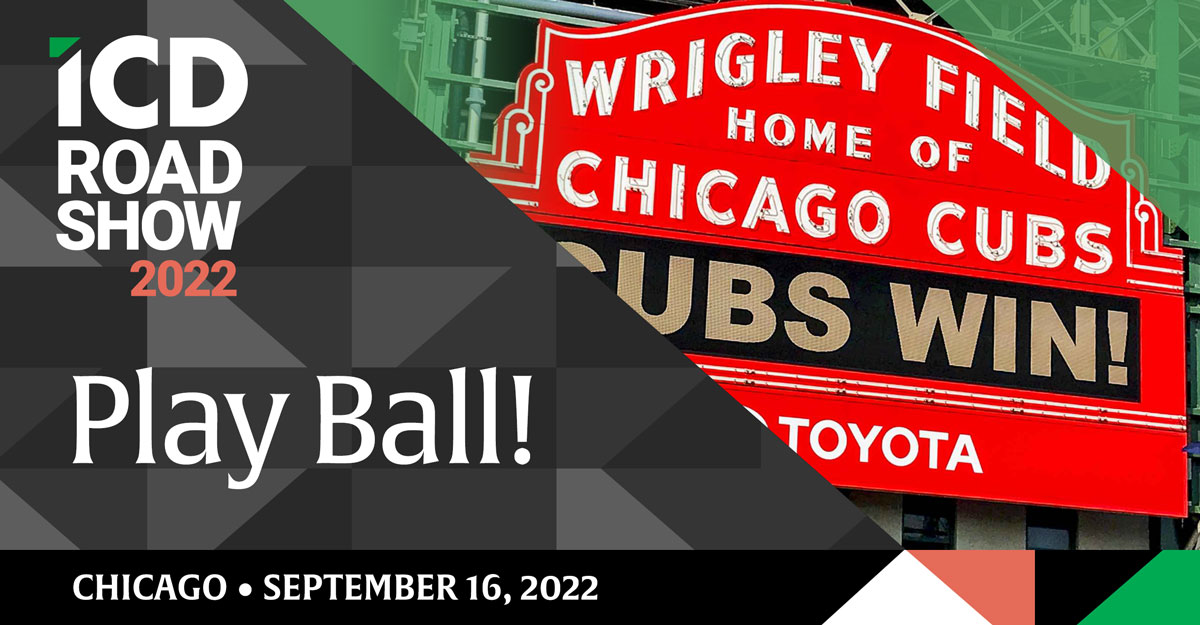 In Chicago on September 16? Join ICD and your treasury peers at the #2022ICDRoadshowSeries for an afternoon of learning, dining and baseball! Join us and earn 1.2 CTP FP&amp;A recertification credits. Register here: bit.ly/3pBAaon
