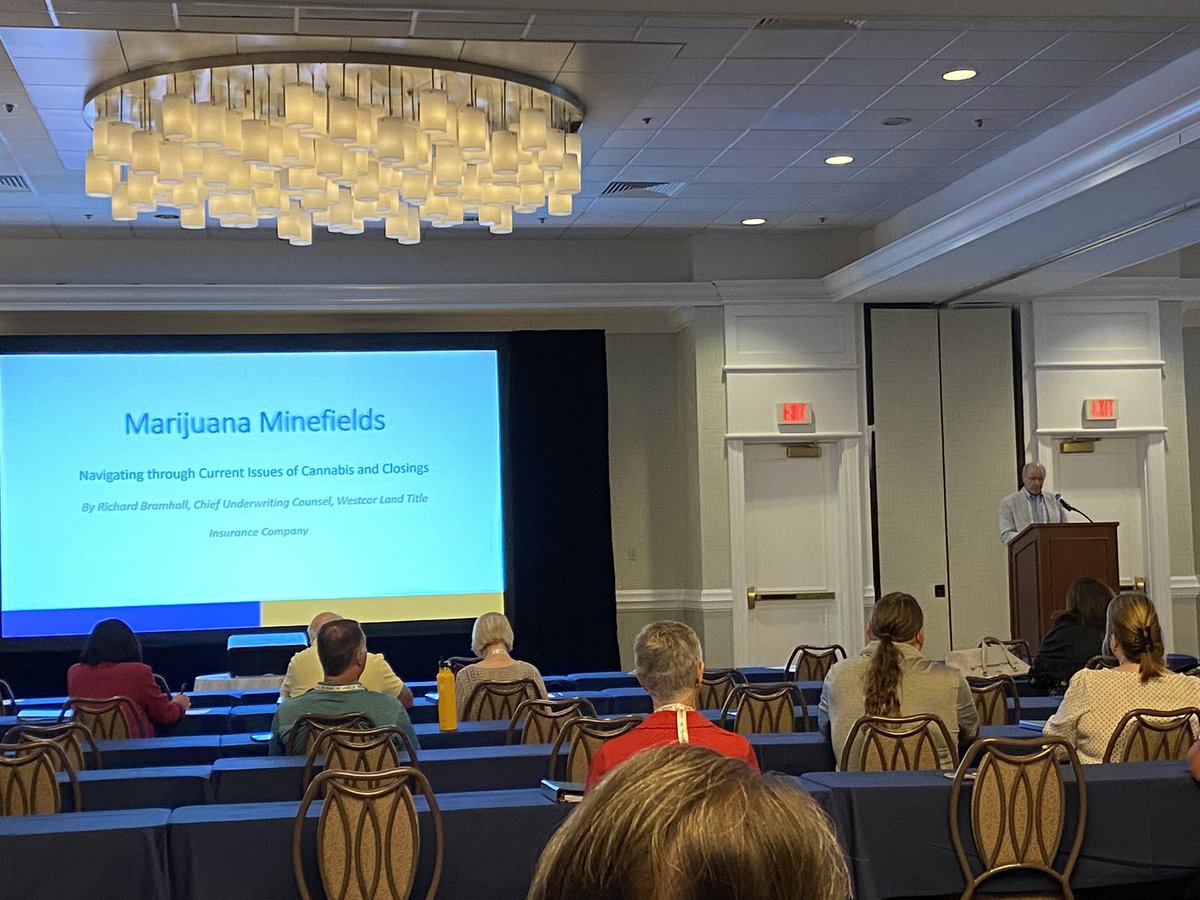 TitleTechNY's tweet photo. Interesting seminar on the cannabis industry and real estate closings by Richard Bramhall of @WestcorTitleCo. 
Top notch content provided by the @NYSLTA at our annual convention!
👏👏 https://t.co/0GyNMHJYJd