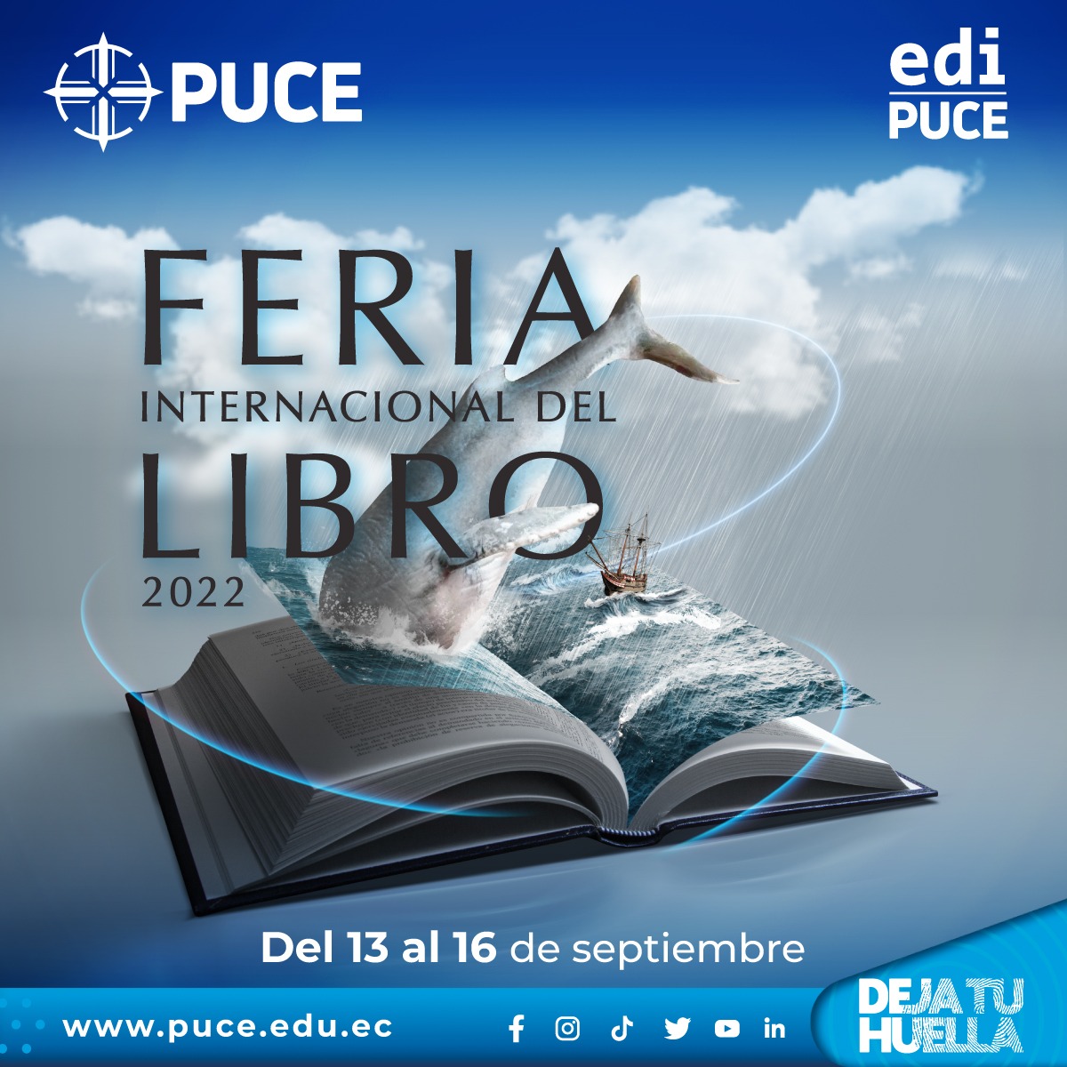 REUDEcuador's tweet photo. Vuelve la #FILPUCE. Del 13 al 16 de septiembre. ¡No te la pierdas! https://t.co/JbQqDDv7Hv