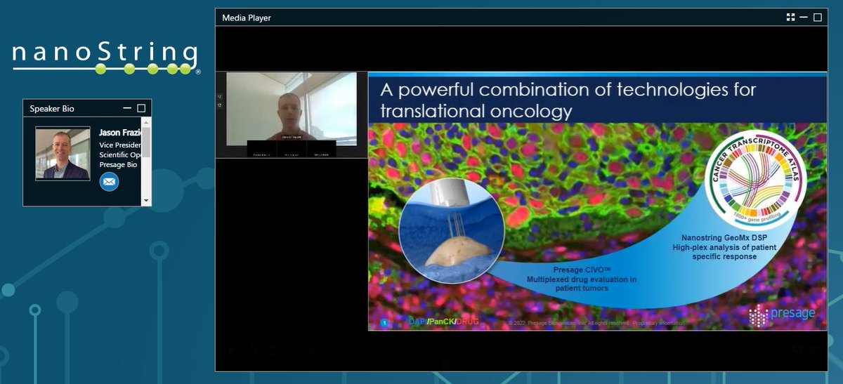 #ICYMI: Our VP, Scientific Operations, Jason Frazier, was featured in a #Nanostring-hosted webinar where he described #CIVO and our unique approach in generating #spatialbiology insights. Learn more: presagebio.com/civo-platform/