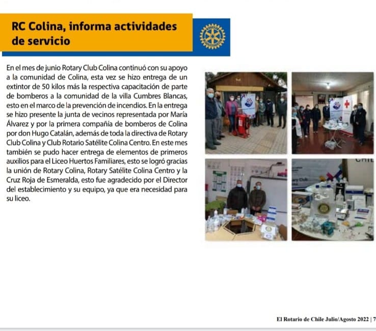 RotaryColina's tweet image. Revista Rotaria muestra alguna de nuestras actividades como Club #ImaginaRotary @Joselui43754903 @AZUL_PROFUNDO71 @Diego_ColinaH @Luis46519111 @Hector94999650
