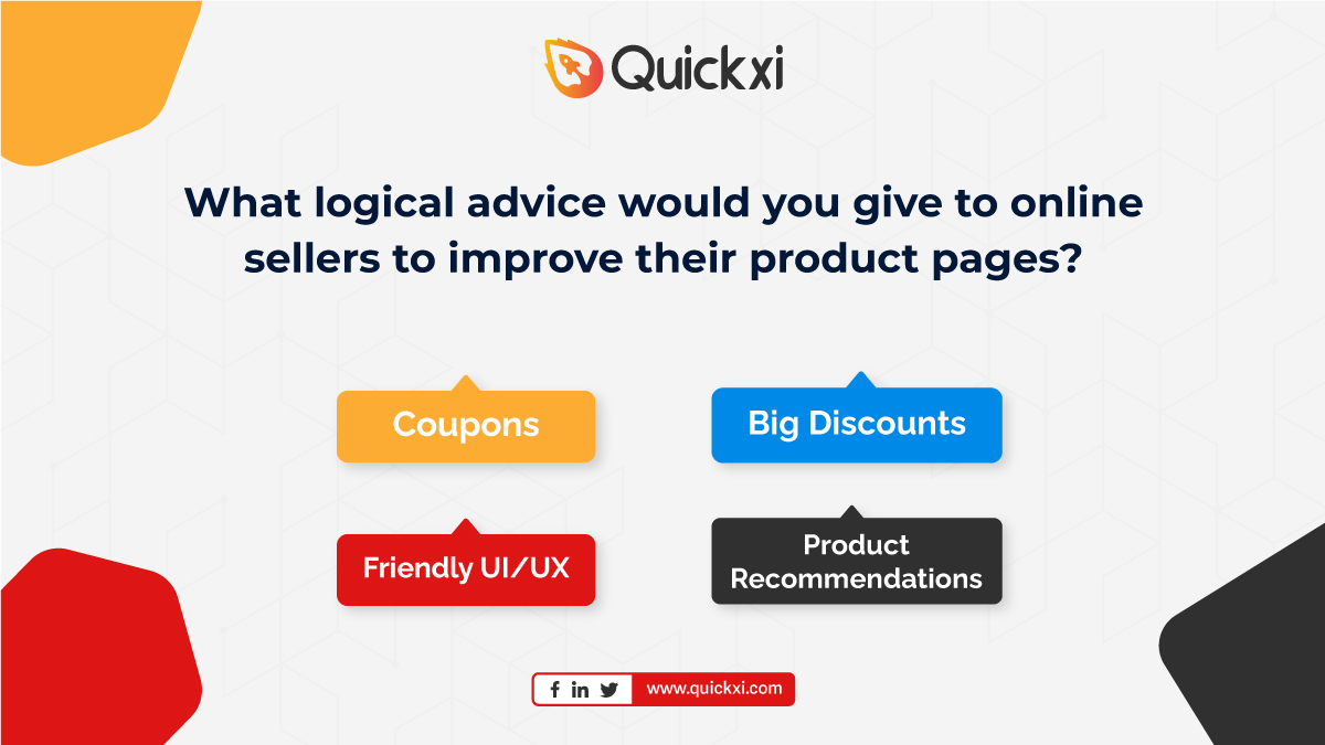QuickxiOfficial's tweet image. Tell us what would you prefer to make the product pages more lucrative and market appealing. Comment down the reason! 📊
#DeliveryAppSolution #OnlineStoreBuilder #AppDevelopement #RestaurantBusiness