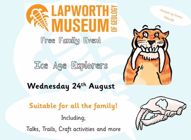 erraticsproject's tweet photo. We are looking forward to joining the team at The Lapworth Museum tomorrow for their Ice Age Explorers event! 
Join us on a Megalodon Tooth Hunt or make your own Sabre-toothed Cat. We'll be giving talks about the Ice Age, visiting a boulder and more.
We'd love to see you there! https://t.co/1CDpRQeanh