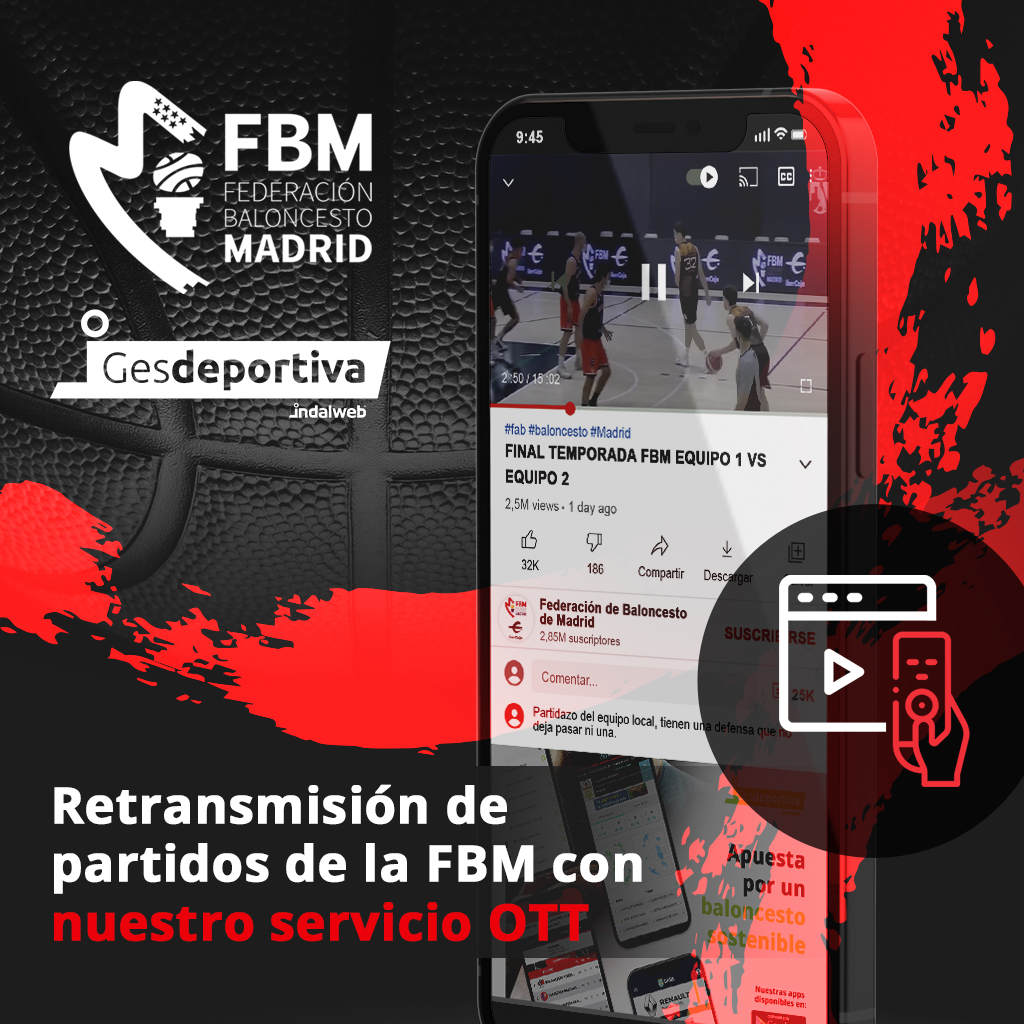 gesdeportiva's tweet photo. La @FBMadrid usará nuestro sistema OTT/TV a partir de esta temporada 2022/2023.

Todos los clubes podrán emitir sus partidos en directo gratis en FBM TV (y sus espectadores también podrán verlos gratis) ya sea desde un ordenador o un móvil en la web https://t.co/vBDTk11TCQ https://t.co/U6hZjR1Xac