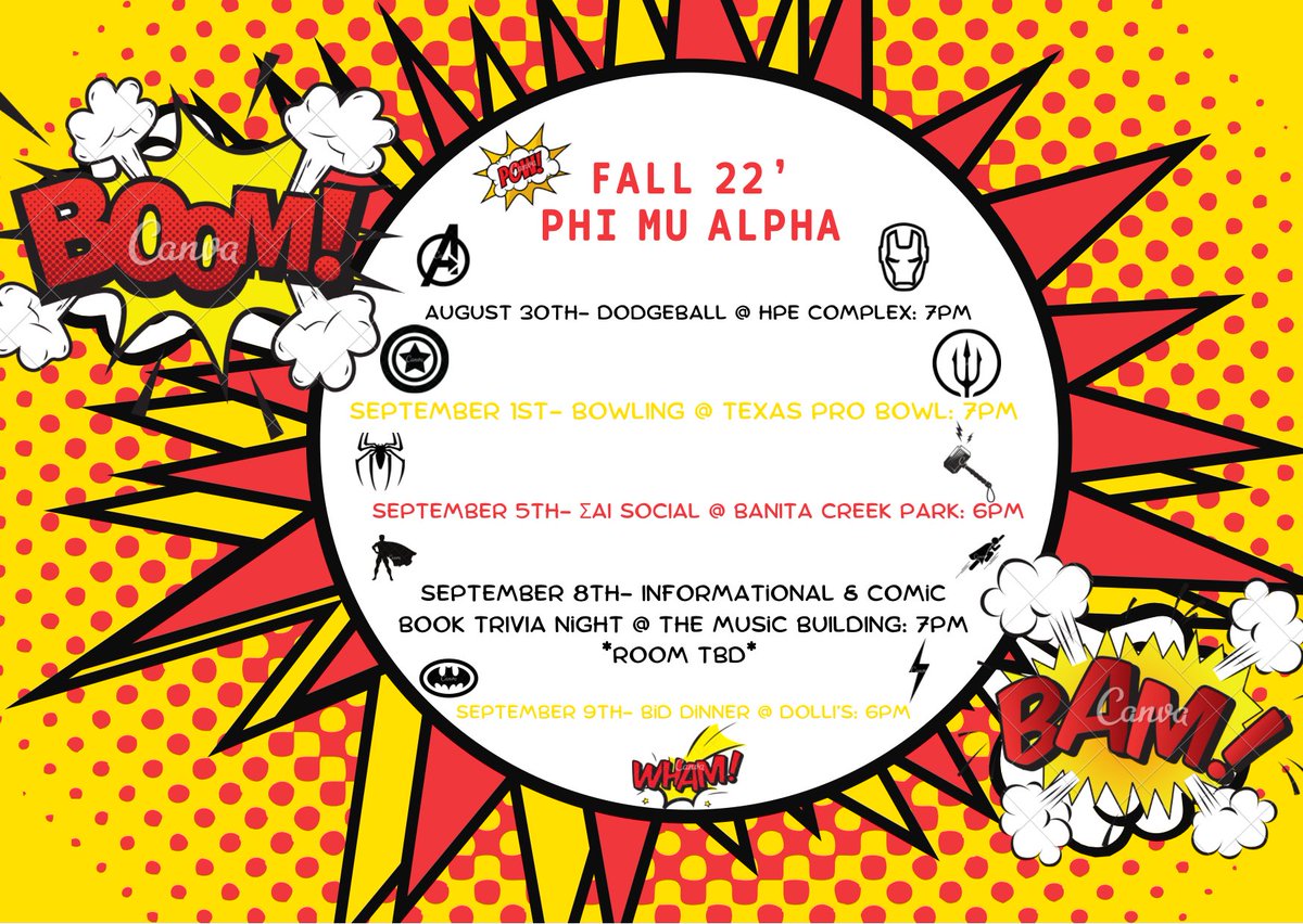 SFASinfonia's tweet photo. Here is our rush schedule for the Fall 2022 Semester‼️‼️ Be sure to look out for these events coming up‼️🔥🔥🔥 https://t.co/SPsd3mocCB