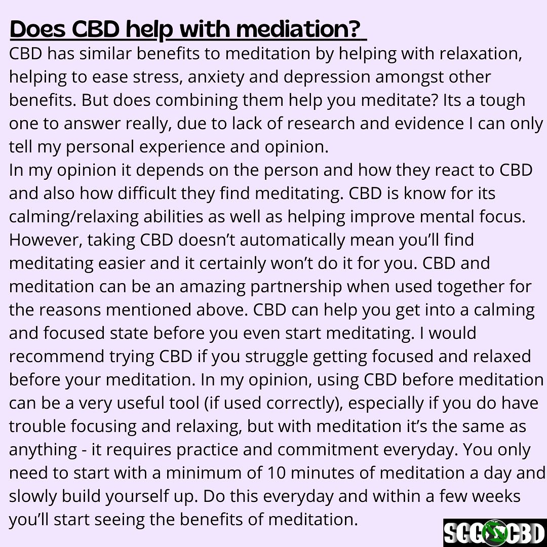 sgg_cbd's tweet image. CBD and meditation, does CBD help? 

If you need any help or guidance regarding CBD or meditation then do not hesitate to contact us we’re more then happy to help 💚

sggcbd.co.uk

#cbduk #cbd #cbduser #cbdhealth #cbdproducts #cbdeducation #cbdcommunity #cbdwellness